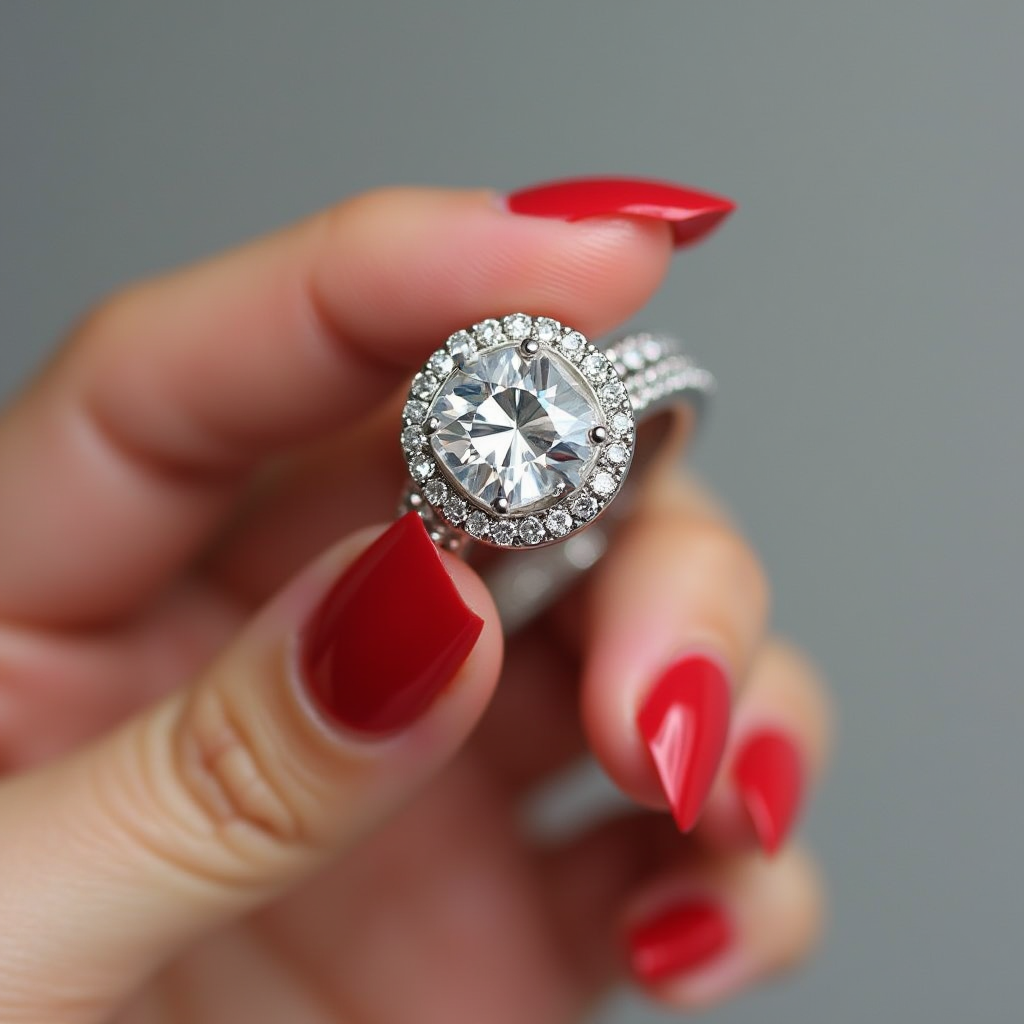 Velvet - Round Moissanite Engagement Ring