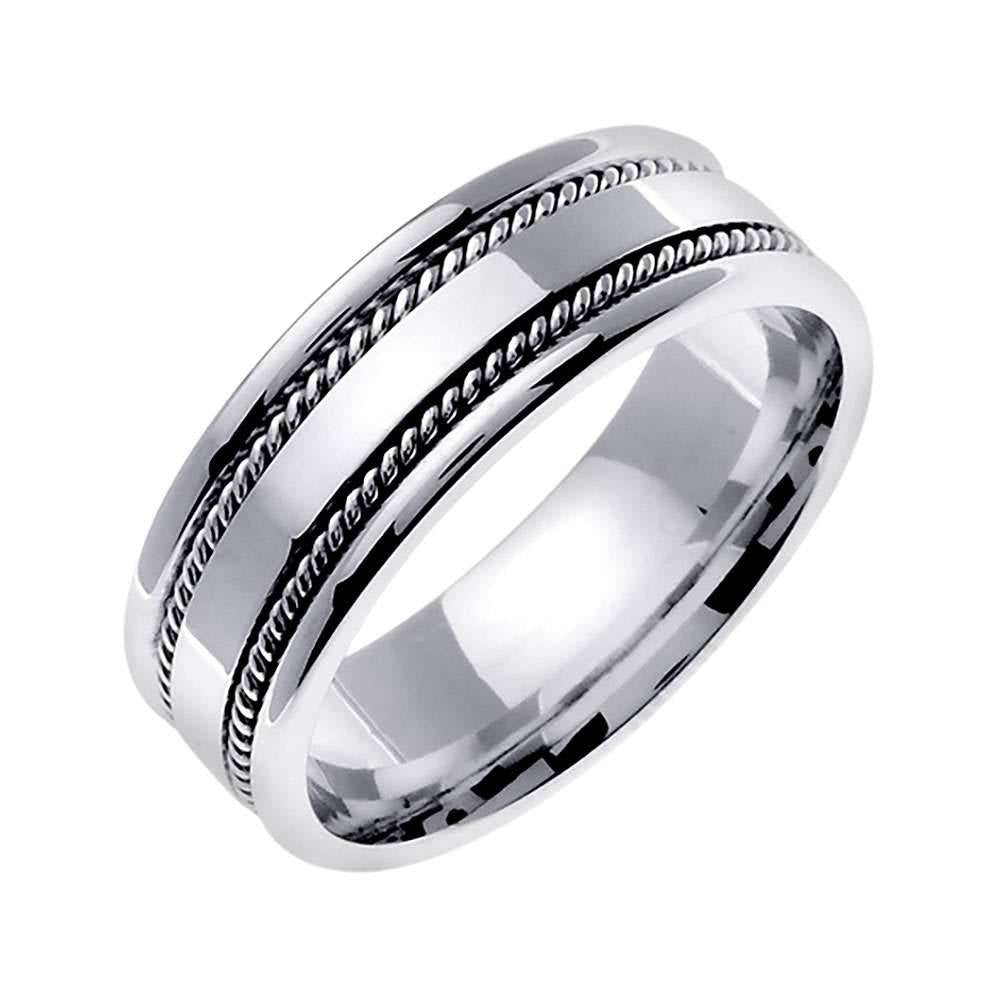 7mm Double Rope Handmade Men's Wedding Band - BeverlyDiamonds