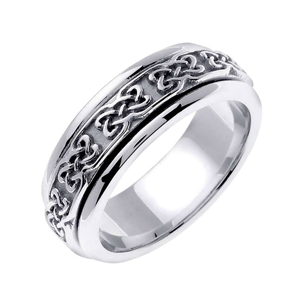 7mm Knot Pattern Celtic Men's Wedding Band - BeverlyDiamonds