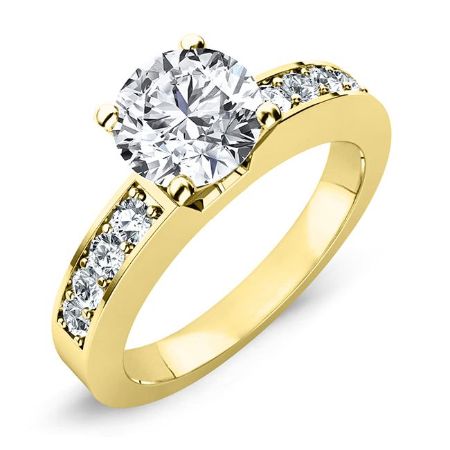 Eliza Diamond Matching Band Only (engagement Ring Not Included) For Ring With Round Center yellowgold