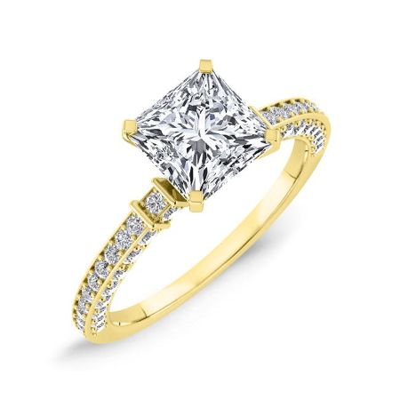 Daphne Princess Moissanite Bridal Set yellowgold