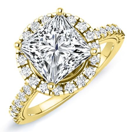 Florizel Princess Moissanite Bridal Set yellowgold
