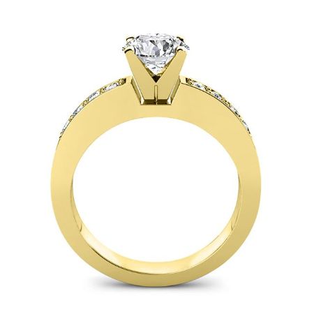Eliza Diamond Matching Band Only (engagement Ring Not Included) For Ring With Round Center yellowgold