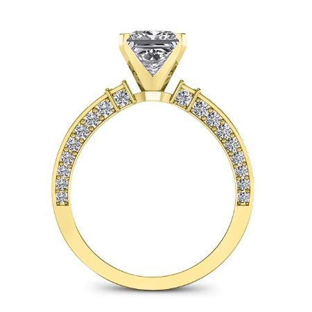 Daphne Princess Moissanite Bridal Set yellowgold