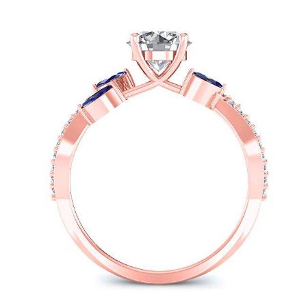 Alba Round Moissanite Bridal Set rosegold