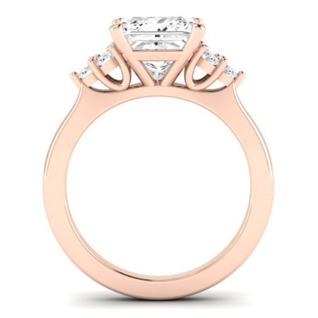 Alyssa Moissanite Matching Band Only (does Not Include Engagement Ring) For Ring With Princess Center rosegold