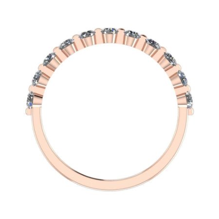 Anara Round Trendy Diamond Wedding Ring rosegold