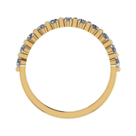 Anara Round Trendy Diamond Wedding Ring yellowgold