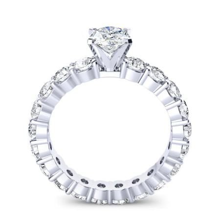Angela Oval Moissanite Bridal Set whitegold