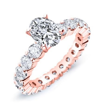 Angela Oval Moissanite Bridal Set rosegold