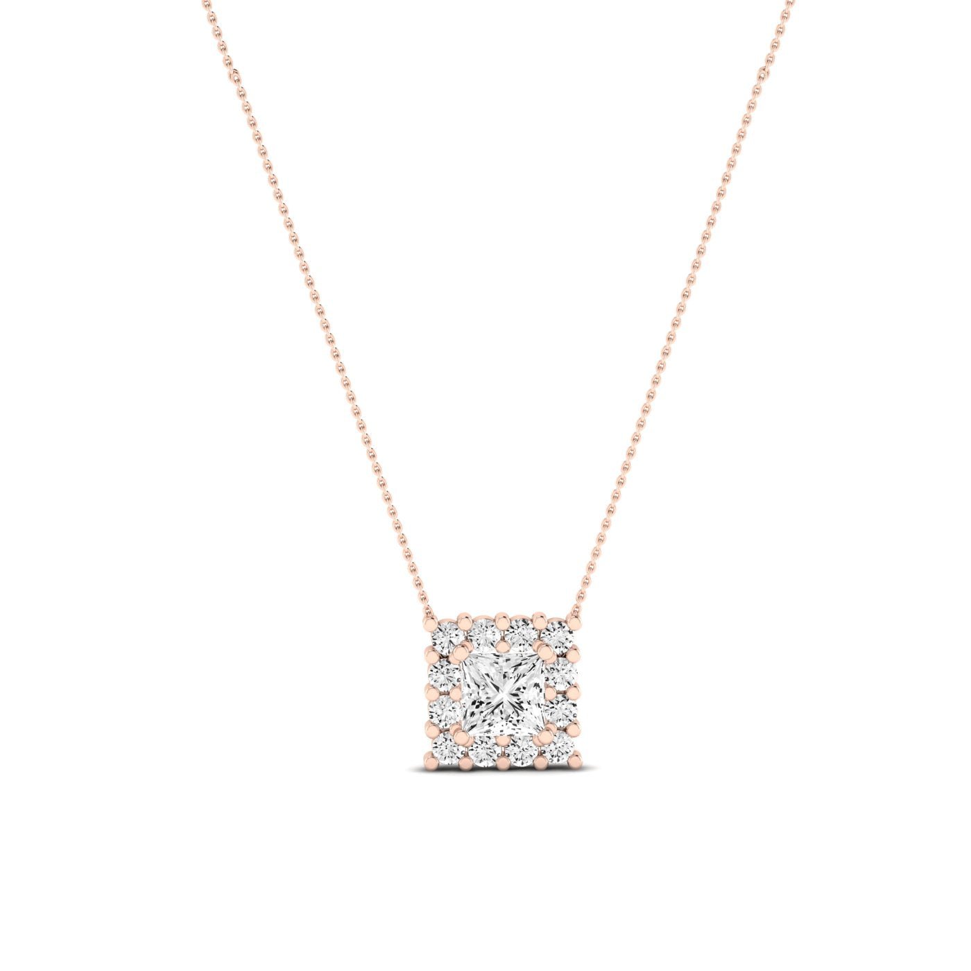 Angelwing Oval Cut Diamond Halo Necklace - BeverlyDiamonds