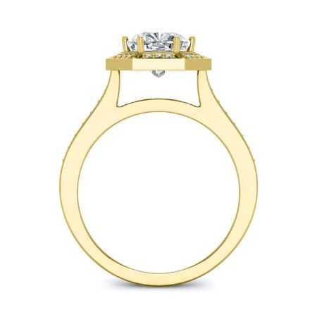 Anise Cushion Moissanite Bridal Set yellowgold