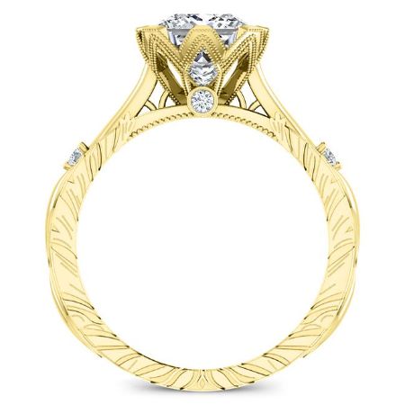 Arbor Princess Moissanite Engagement Ring yellowgold