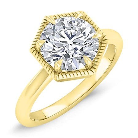 Aspen Round Moissanite Bridal Set yellowgold
