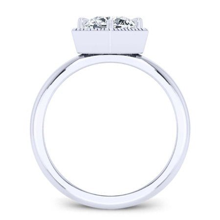 Aspen Round Moissanite Bridal Set whitegold