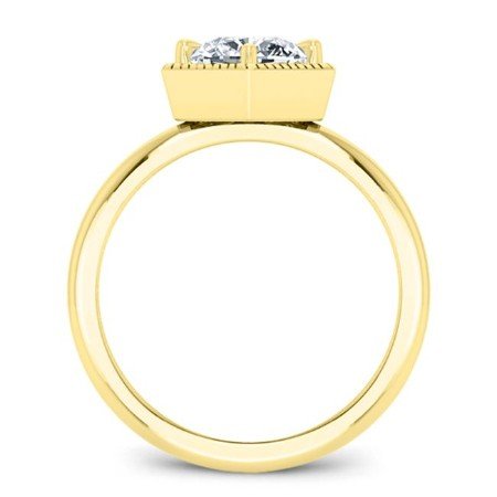 Aspen Round Moissanite Bridal Set yellowgold