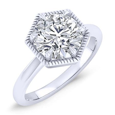 Aspen Round Moissanite Bridal Set whitegold