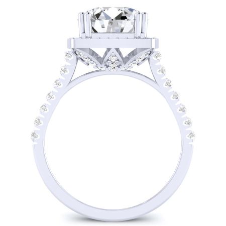Aster Round Moissanite Bridal Set whitegold