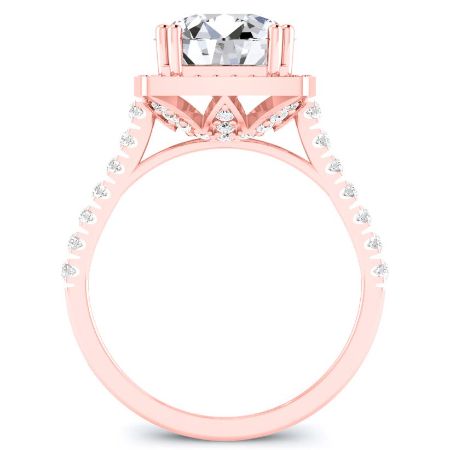 Aster Round Moissanite Bridal Set rosegold