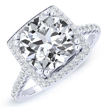 Aster Round Moissanite Bridal Set whitegold