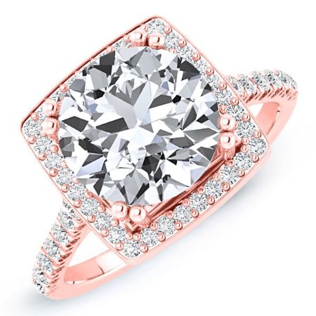 Aster Round Moissanite Bridal Set rosegold