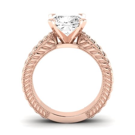 Azalea Diamond Matching Band Only (does Not Include Engagement Ring) For Ring With Cushion Center rosegold