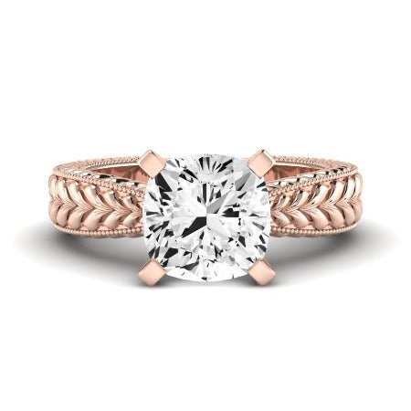 Azalea Diamond Matching Band Only (does Not Include Engagement Ring) For Ring With Cushion Center rosegold