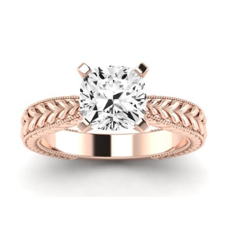 Azalea Diamond Matching Band Only (does Not Include Engagement Ring) For Ring With Cushion Center rosegold
