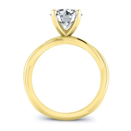 Baneberry Diamond Matching Band Only (does Not Include Engagement Ring) For Ring With Round Center yellowgold