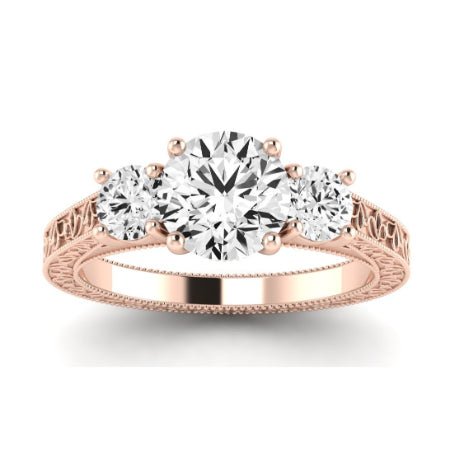 Belladonna Diamond Matching Band Only (does Not Include Engagement Ring) For Ring With Round Center rosegold