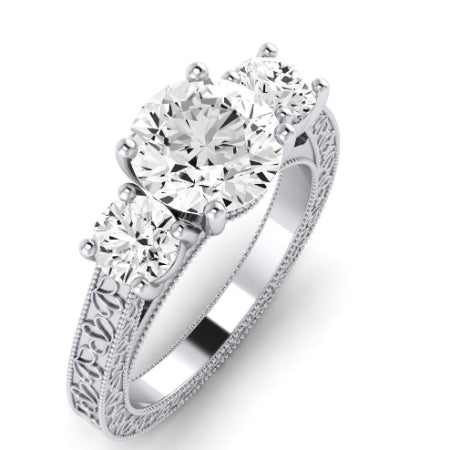 Belladonna Diamond Matching Band Only (does Not Include Engagement Ring) For Ring With Round Center whitegold