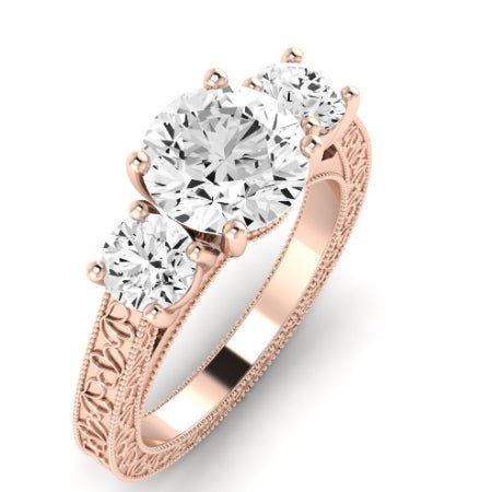 Belladonna Diamond Matching Band Only (does Not Include Engagement Ring) For Ring With Round Center rosegold