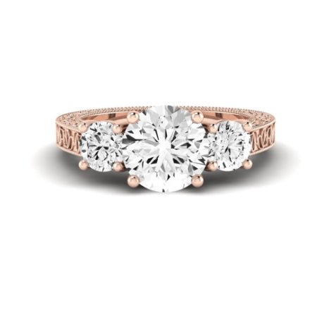 Belladonna Diamond Matching Band Only (does Not Include Engagement Ring) For Ring With Round Center rosegold