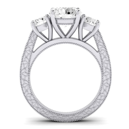 Belladonna Diamond Matching Band Only (does Not Include Engagement Ring) For Ring With Round Center whitegold