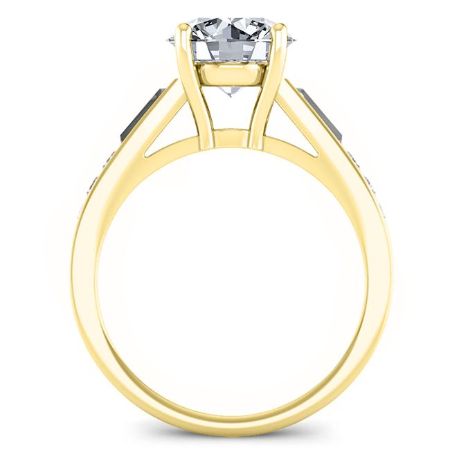 Bergamot Diamond Matching Band Only (engagement Ring Not Included) For Ring With Round Center yellowgold