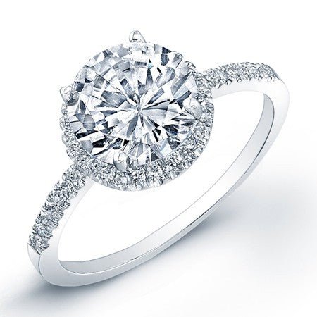 Bergenia Round Moissanite Bridal Set whitegold