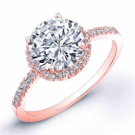 Bergenia Round Moissanite Bridal Set rosegold