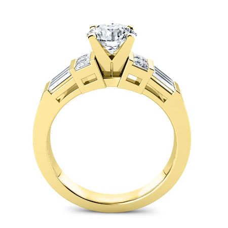 Bluebell Round Moissanite Bridal Set yellowgold