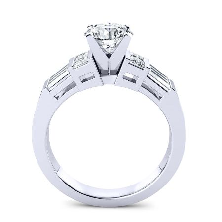 Bluebell Round Moissanite Bridal Set whitegold