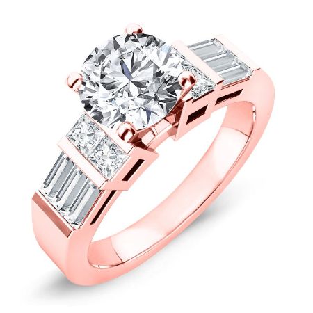 Bluebell Round Moissanite Bridal Set rosegold