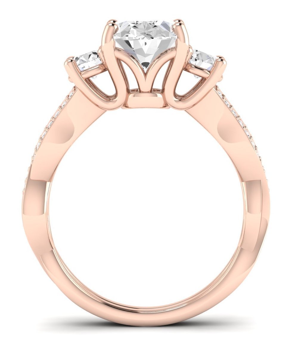 Bottlebrush - Oval Moissanite Engagement Ring - BeverlyDiamonds