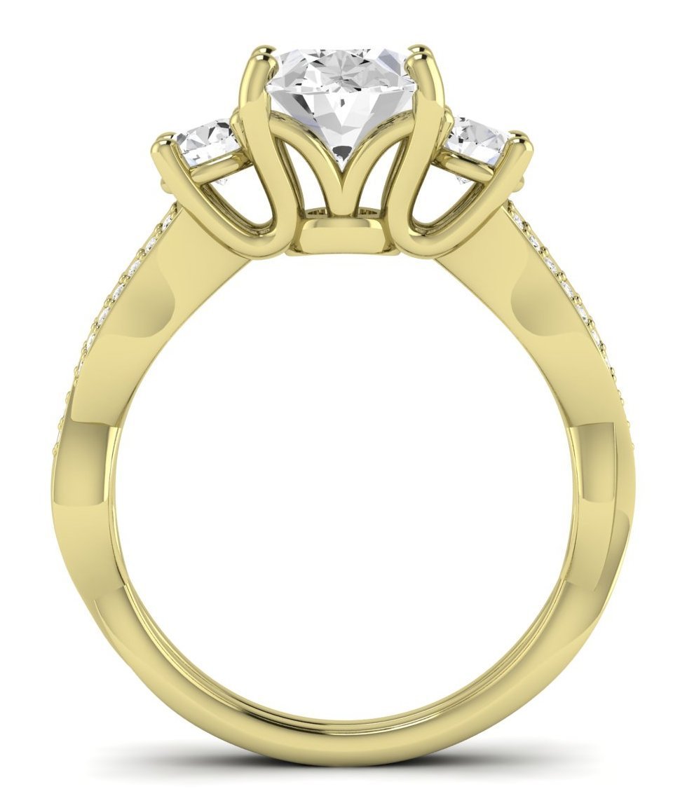 Bottlebrush - Oval Moissanite Engagement Ring - BeverlyDiamonds