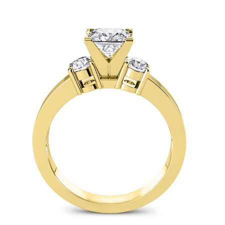 Briarrose Diamond Matching Band Only (engagement Ring Not Included) For Ring With Princess Center yellowgold