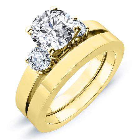 Briarrose Round Moissanite Bridal Set yellowgold