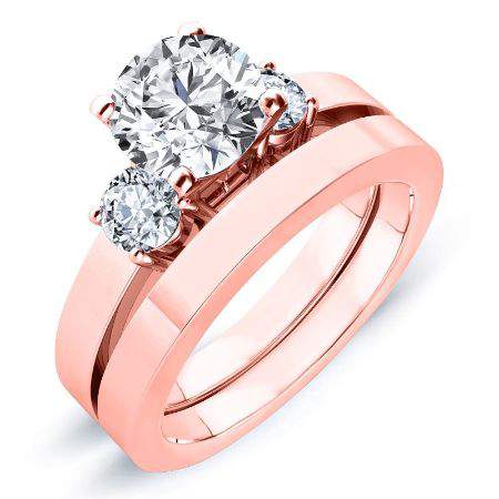 Briarrose Round Moissanite Bridal Set rosegold