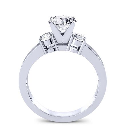 Briarrose Round Moissanite Bridal Set whitegold
