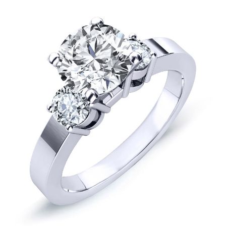Briarrose Round Moissanite Bridal Set whitegold