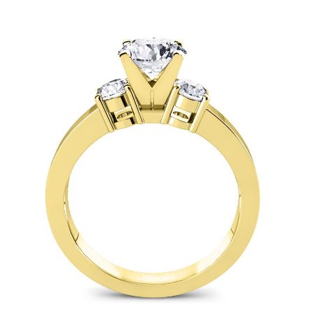 Briarrose Round Moissanite Bridal Set yellowgold
