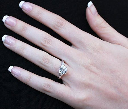Briarrose - Round Moissanite Engagement Ring - BeverlyDiamonds