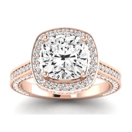 Buttercup Diamond Matching Band for Cushion Center (Band Only. Engagement Ring Not Included) - BeverlyDiamonds